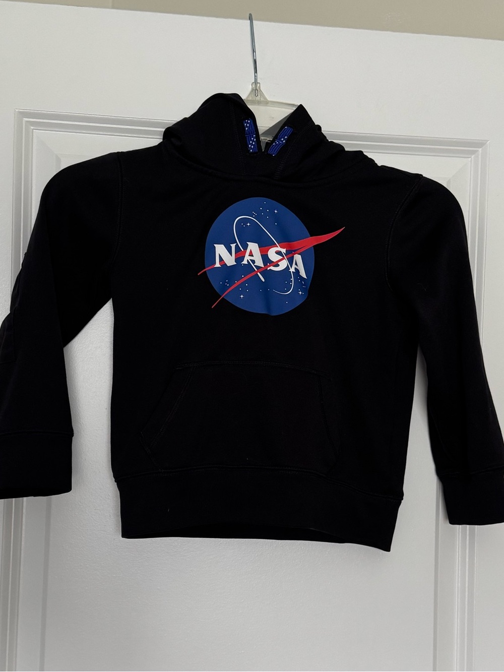 Lands' End Kids Black NASA Logo Hoodie